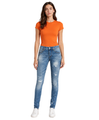 Skinny Denim Pants Light Blue Distressed Wash | B2B Low MOQ