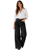 Wide Leg Denim Pants Black | B2B Low MOQ