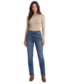 Straight Leg Denim Pants Mid Blue Wash | B2B Low MOQ