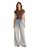 Wide Leg Denim Pants Grey Blue Ombre Wash | B2B Low MOQ