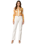 Flared Denim Pants White Five Pocket Design | B2B Low MOQ