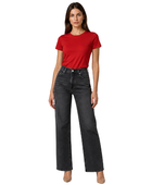 Straight Leg Denim Pants Washed Black Five Pocket Design | B2B Low MOQ