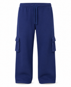 Cargo Sweatpants Navy Blue Straight Leg Star Appliqué Design | B2B Low MOQ