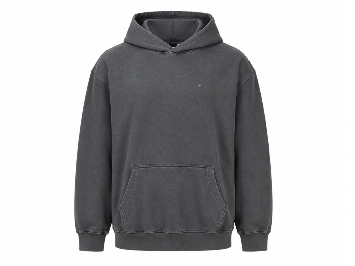 B2B Custom Charcoal DTG Pullover Hoodie Low MOQ Custom Hoodie Manufacturer