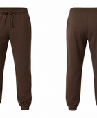 Cuffed Fleece Jogger Sweatpants Chocolate Brown | B2B Low MOQ