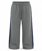 Balloon Fit Washed Panelled Sweatpants Charcoal Grey Contrast Design | B2B Low MOQ