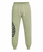 Cuffed Jogger Sweatpants Light Olive Green Screen Printed Graphic Design | B2B Low MOQ