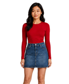 Custom High-Waist Denim Mini Skirt Women’s Medium Blue B2B