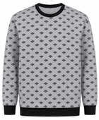 Men's Crewneck Sweatshirt Light Grey Geometric All Over Print | B2B Low MOQ