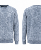 Crewneck Sweatshirt Light Grey Washed Finish | B2B Low MOQ