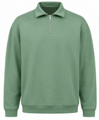 Quarter Zip Sweatshirt Sage Green | B2B Low MOQ