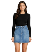B2B High-Waist Denim Mini Skirt Women’s Medium Blue Low MOQ