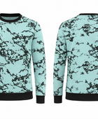 Crewneck Sweatshirt Light Mint Crack Pattern | B2B Low MOQ