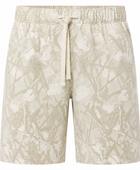 Baggy Sweat Shorts Light Beige Tonal Abstract Screen Printing | B2B Low MOQ