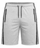 Side Stripe Sweat Shorts Grey for Men | B2B Low MOQ