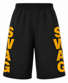 Sweat Shorts Black Stacked Letter DTG Printing | B2B Low MOQ