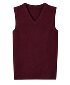 School V-Neck Sweater Vest Burgundy | B2B Low MOQ Wholesale Manufacturer