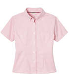 School Short Sleeve Fitted Oxford Shirt Light Pink | B2B Low MOQ Wholesale