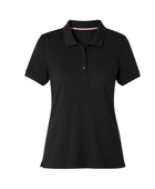 School Short Sleeve Fitted Stretch Piqué Polo Black | B2B Low MOQ Wholesale