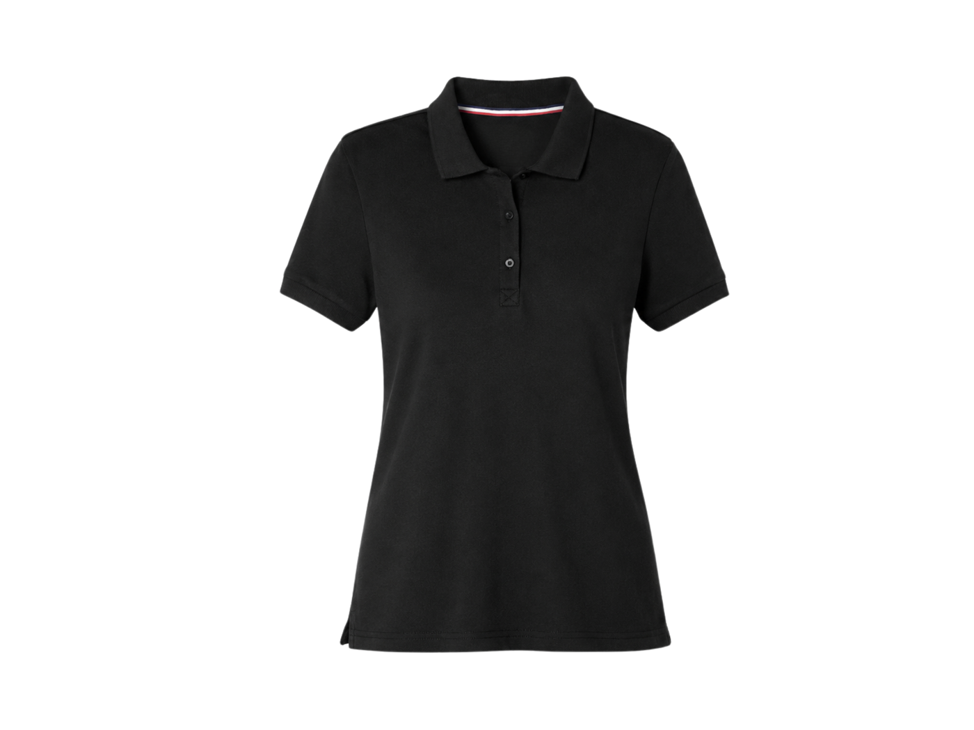 School Short Sleeve Fitted Stretch Piqué Polo Black | B2B Low MOQ Wholesale