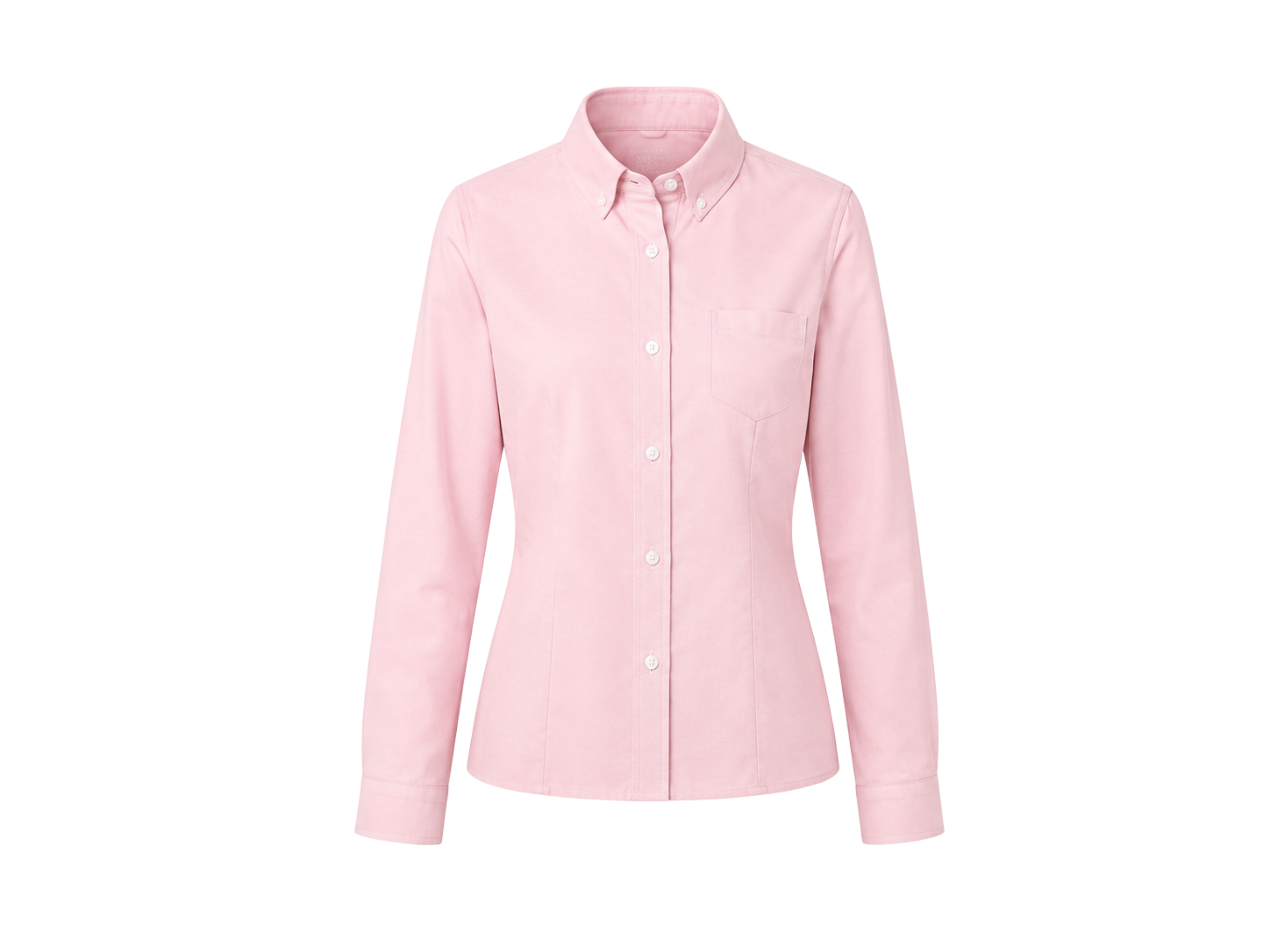 School Long Sleeve Fitted Shirt Light Pink | B2B Low MOQ Wholesale