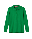 B2B School Uniform Long Sleeve Polo Shirt Bulk School Uniform Manufacturer Green