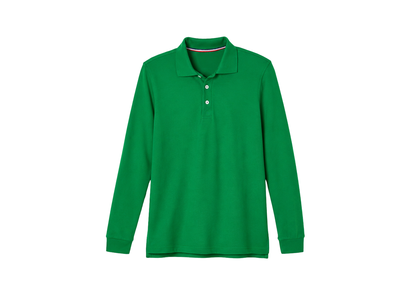 B2B School Uniform Long Sleeve Polo Shirt Bulk School Uniform Manufacturer Green