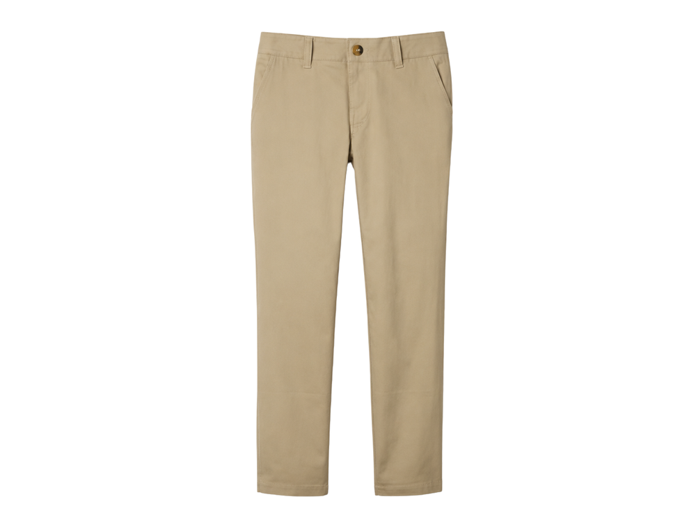 Straight Fit School Uniform Pant Khaki Beige | B2B Low MOQ Wholesale front design preview