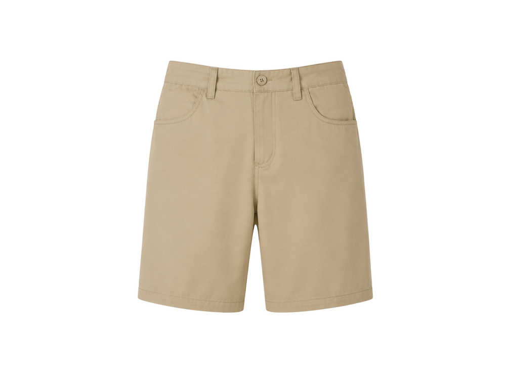 Pull-On School Uniform Short Khaki Beige | B2B Low MOQ Wholesale front design preview