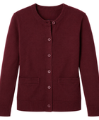 Custom School Uniform Sweater B2B School Uniform Manufacturer Burgundy