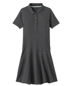 School Adaptive Short Sleeve Polo Dress Charcoal Grey | B2B Low MOQ Wholesale