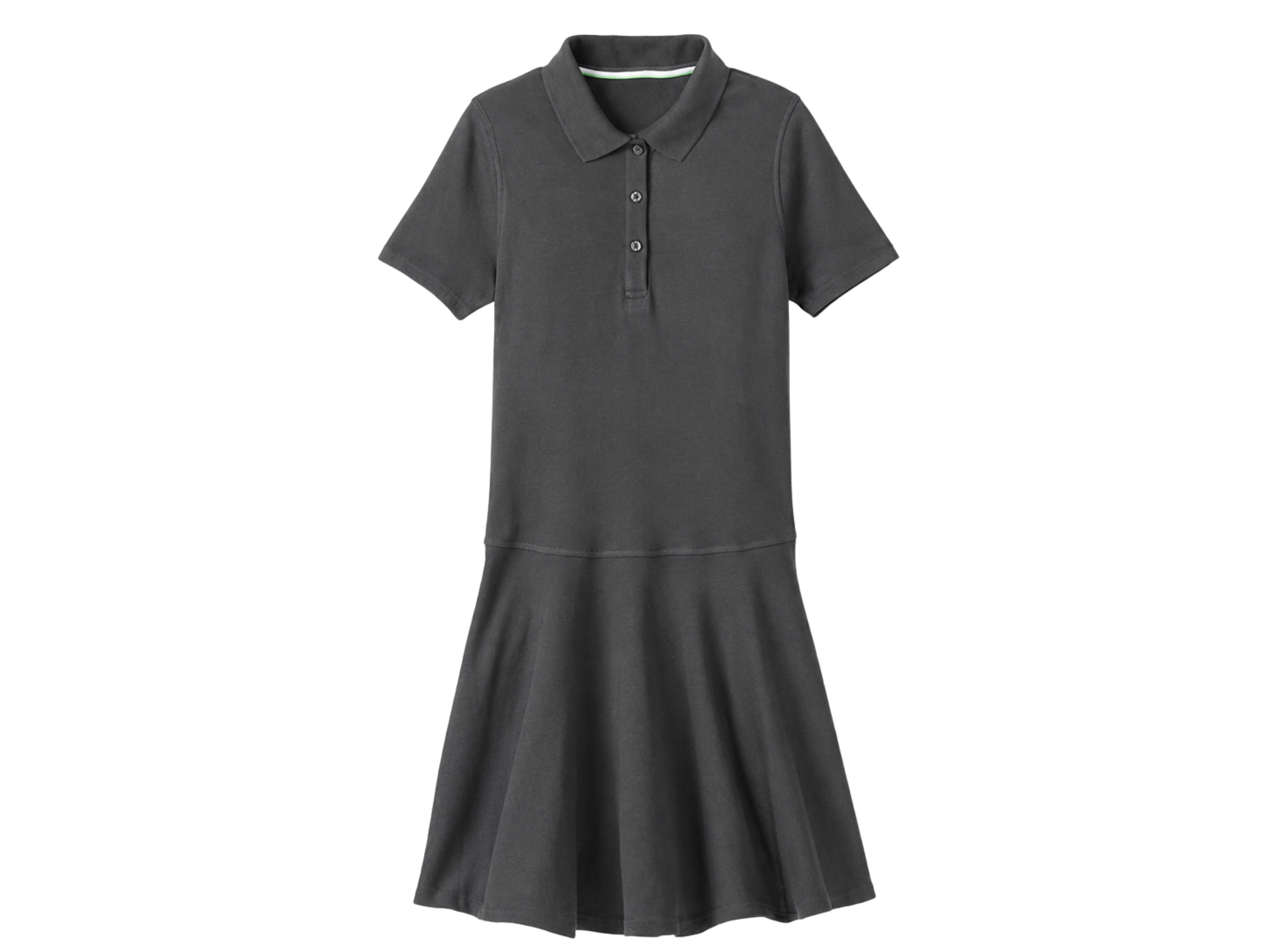 School Adaptive Short Sleeve Polo Dress Charcoal Grey | B2B Low MOQ Wholesale