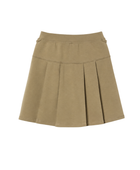 School Adaptive Pleated Skort Khaki Beige | B2B Low MOQ Wholesale