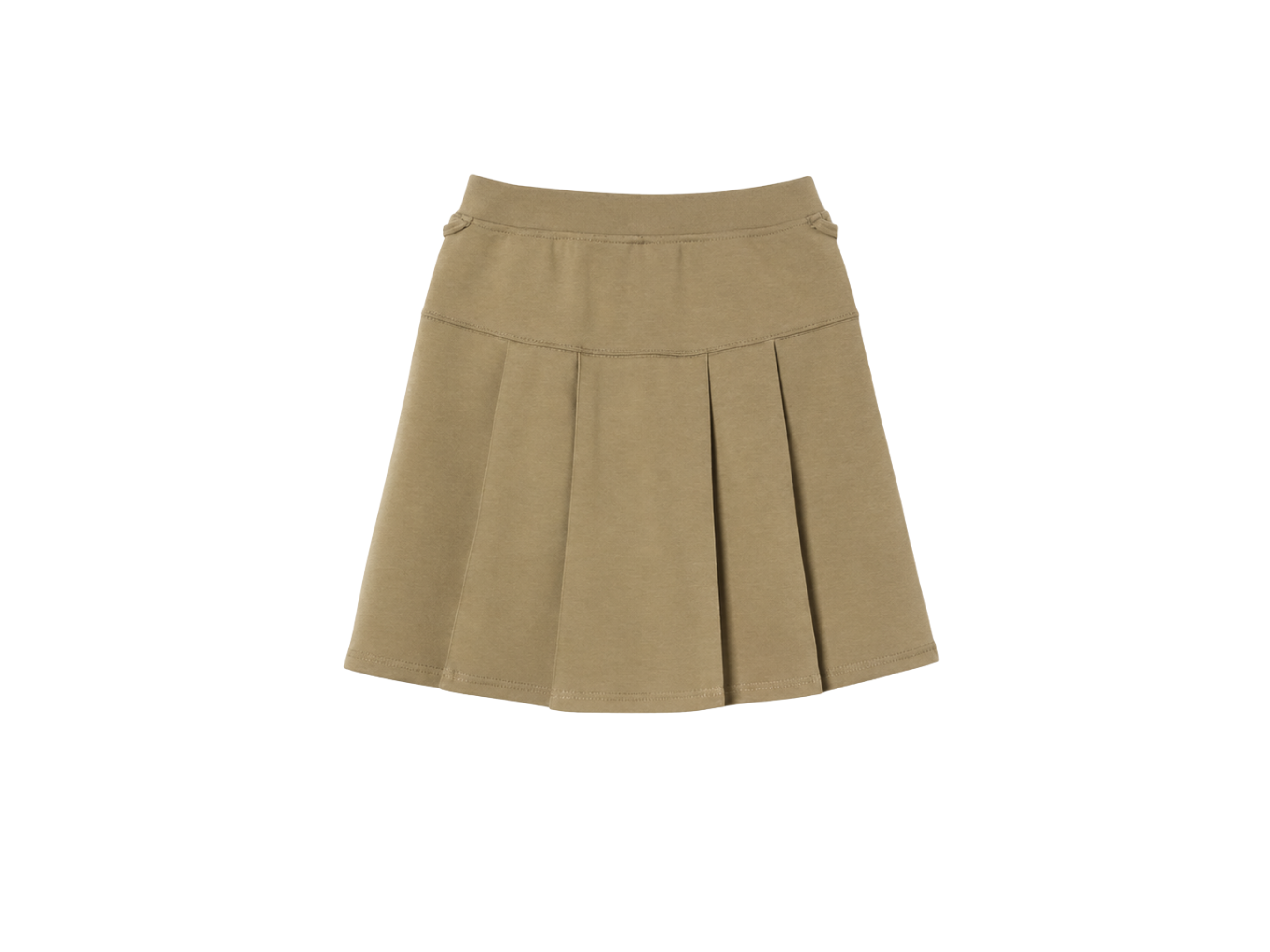 School Adaptive Pleated Skort Khaki Beige | B2B Low MOQ Wholesale