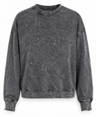 Charcoal Grey Acid Wash Crewneck Sweatshirt B2B Acid Wash Manufacturer