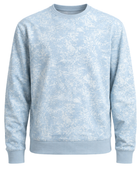 B2B Crewneck Sweatshirt Light Blue Acid Wash Low MOQ Acid Wash Manufacturer