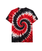 Tie Dye T Shirt Red Black and White Spiral Design | B2B Low MOQ