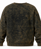 B2B Crewneck Sweatshirt Black Brown Acid Wash Low MOQ Manufacturer