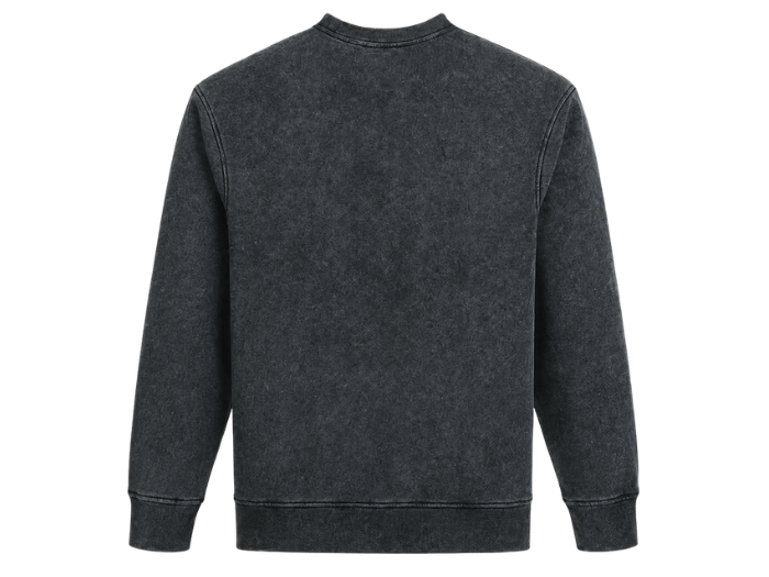 B2B Charcoal Black Acid Wash Crewneck Sweatshirt