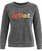 Custom DTF Sweatshirt Women’s Charcoal Grey Acid Wash B2B