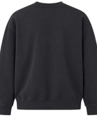 B2B Crewneck Sweatshirt Black Acid Wash Low MOQ Manufacturer