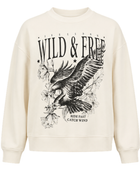 Personalize Crewneck Sweatshirt Ivory Graphic Printed B2B
