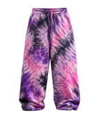 Tie Dye Baggy Trousers Purple Pink and Black All Over Design | B2B Low MOQ