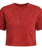 Personalize Crop T-Shirt Women’s Red Acid Wash B2B