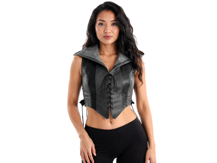 Halloween Nyx Crop Bodice Black and Grey | B2B Low MOQ