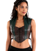 Halloween Nemesis Crop Bodice Green and Brown | B2B Low MOQ
