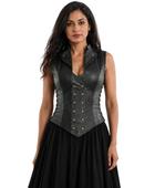 Halloween Musketeer Bodice Charcoal Black | B2B Low MOQ