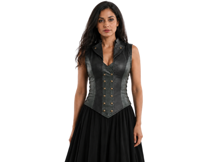 Halloween Musketeer Bodice Charcoal Black | B2B Low MOQ