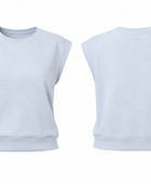 B2B Women’s Pale Blue Sleeveless Cropped Sweatshirt
