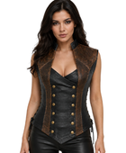 Halloween Assassin Bodice Brown and Black | B2B Low MOQ